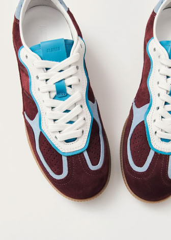 RIFE LEATHER SNEAKERS IN BURGUNDY