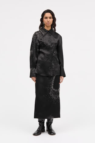 SALL SILK SHIRT IN BLACK