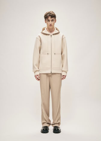 SCUBA HOODED SWEATERSHIRT LIGHT KHAKI