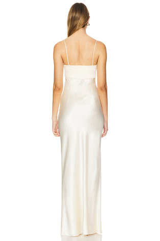 SEASHELL BRA DRESS IN CREME BRULEE AW25