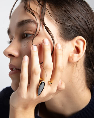 SHARP ALIEN RING BLACK - GD 