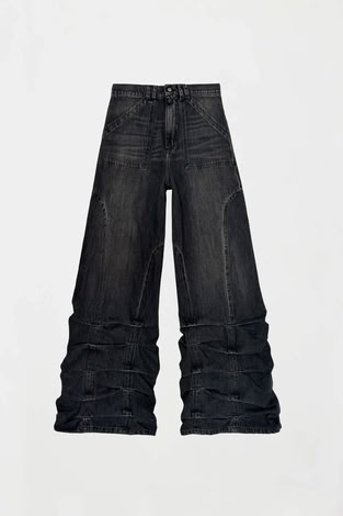 AVAVAV SMOCK DETAILED JEANS IN WASHED BLACK
