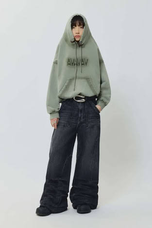 AVAVAV SMOCK DETAILED JEANS IN WASHED BLACK