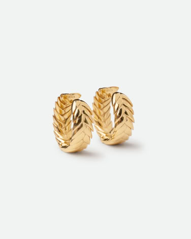 SPIKELET HOOPS IN GOLD