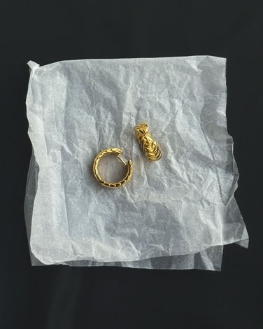 SPIKELET HOOPS IN GOLD