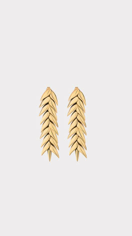 SPIKELET MEDIUM EARRINGS IN GOLD AW25
