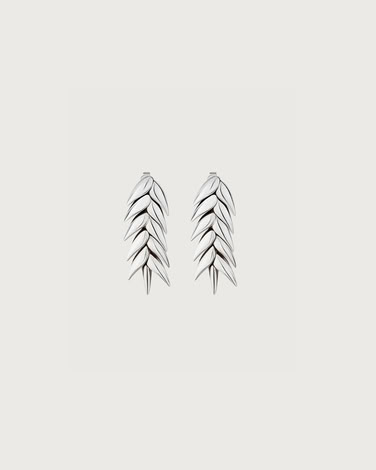SPIKELET SHORT EARRINGS IN SILVER