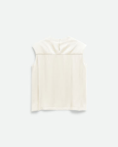 SQUARE NECK TOP IN CREME BRULEE