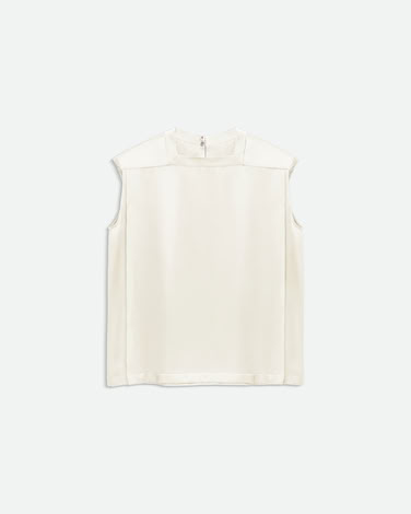 SQUARE NECK TOP IN CREME BRULEE