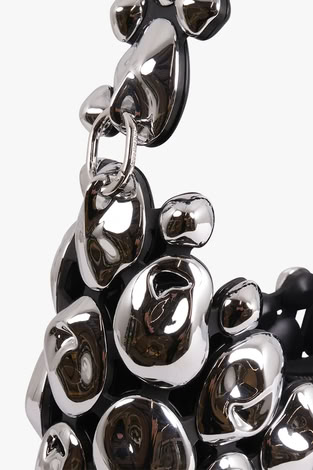 STONE CLOUD  BAG MEDIUM CHROME AND BLACK