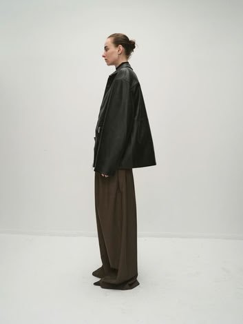 TATANIA GATHERED TROUSERS IN BROWN