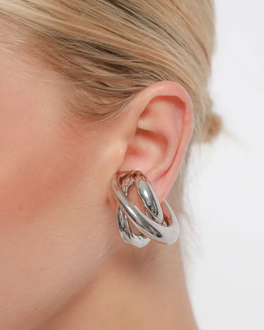 TRIPTYCH EAR CUFF IN SILVER