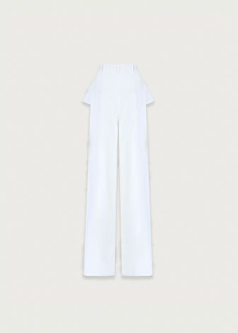 Trousers With Slits IVORY
