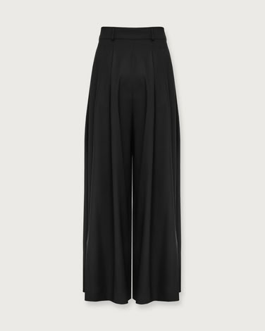 WIDE TROUSERS WITH BRA CLOSURE BLACK