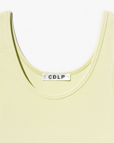 W - RIB THANK TOP IN LEMON GRASS