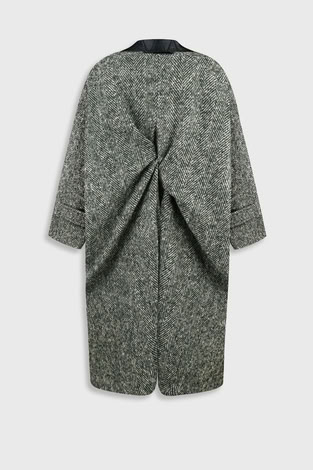 WOOL COAT WITH TWISTED BACK