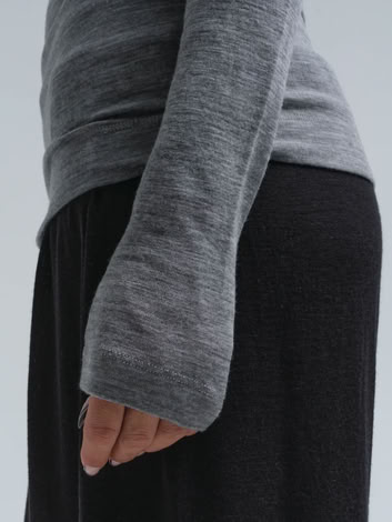 WOOLEN LOLA IN GREY MELANGE