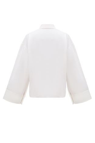 ZORYANA EMBROIDERED SHIRT IN WHITE
