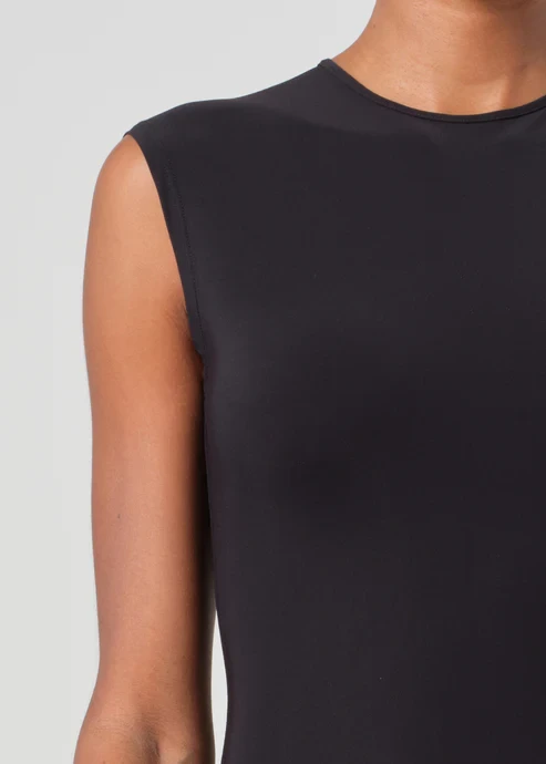 AURA SLEEVELESS BODYSUIT IN BLACK