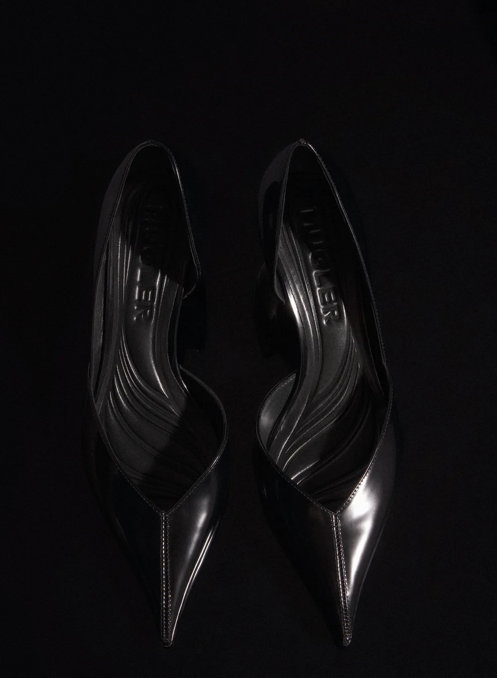 BLACK LEATHER FANG 55 PUMP 