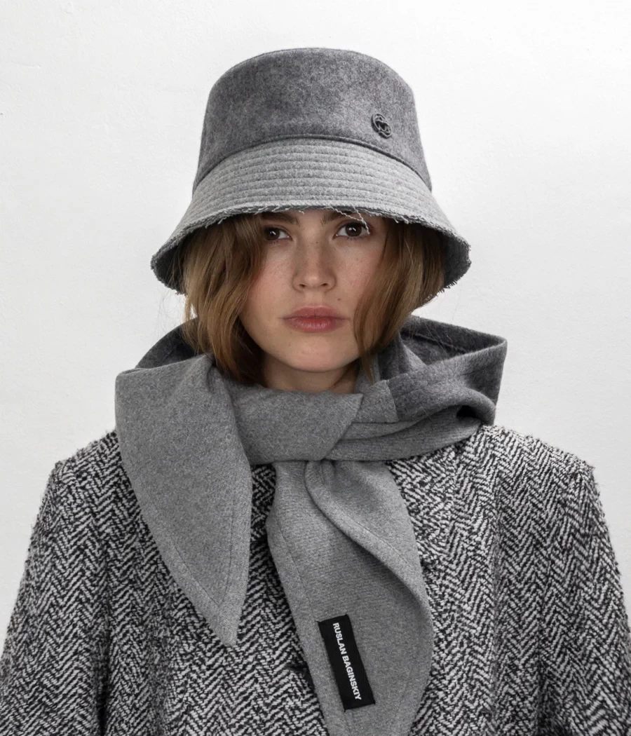 BUCKET HAT WOOL GREY