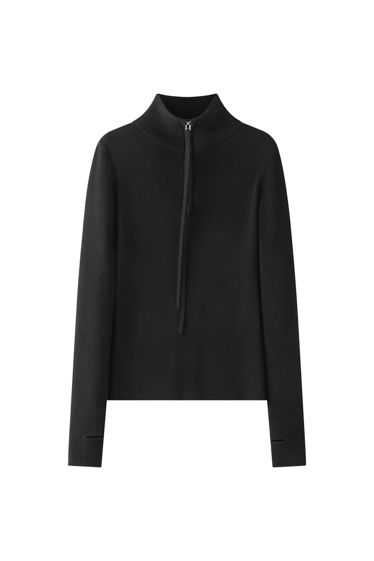 CAPRI ZIPPER TANK IN BLACK