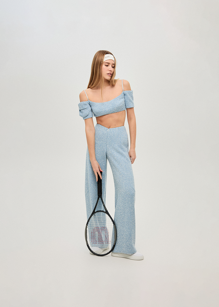 Wide Leg Palazzo pants CHENILLE 