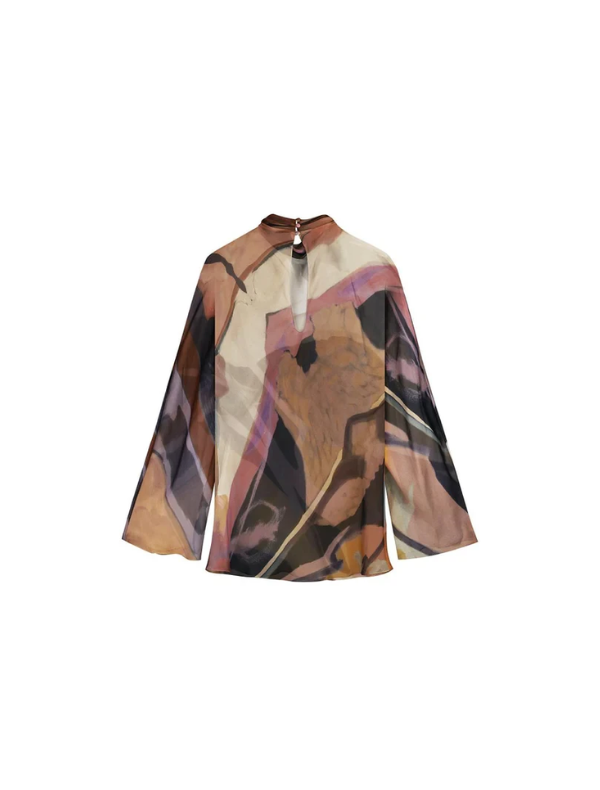 CHIFFON BLOUSE IN ABSTRACT PRINT