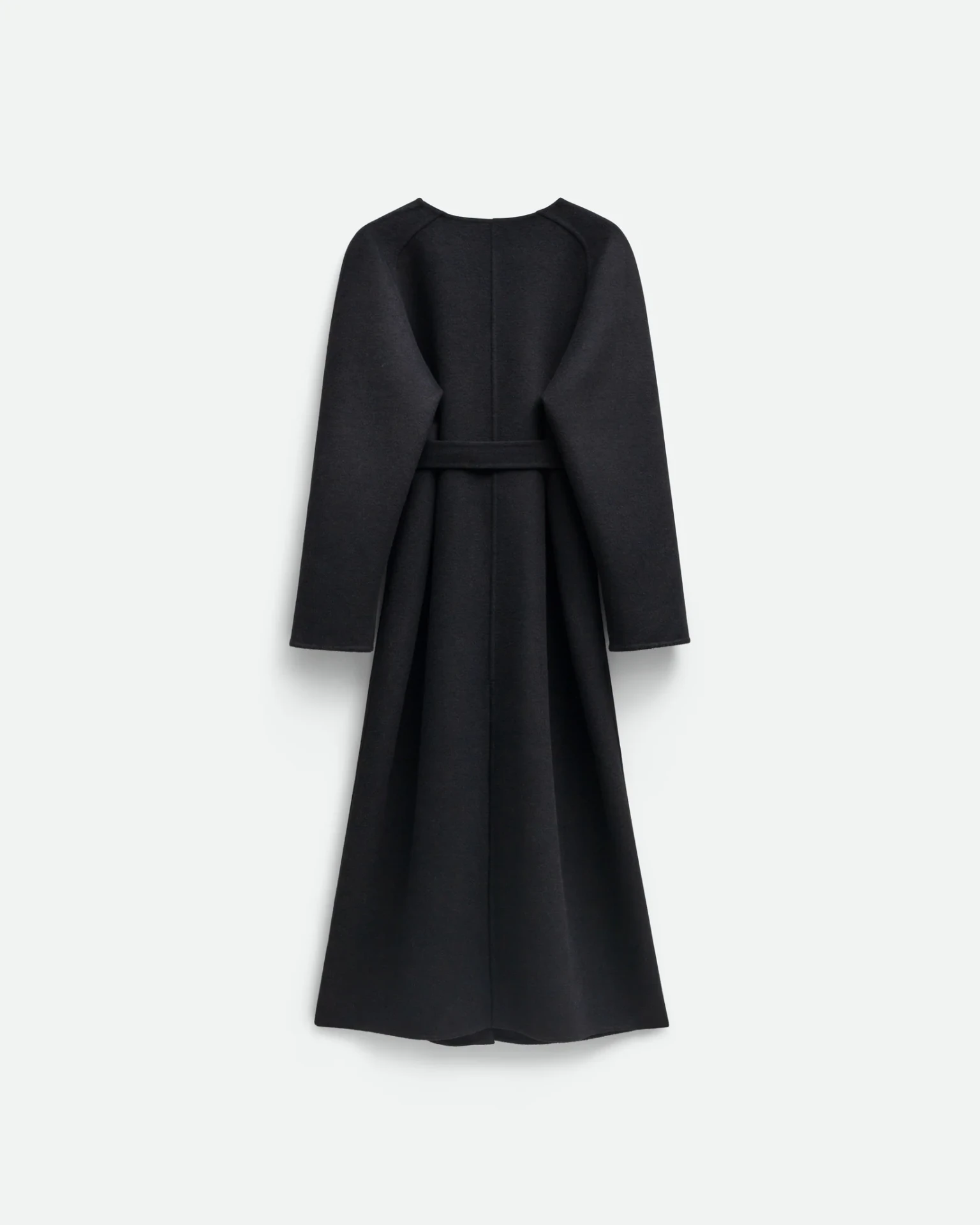 DOUBLE LONG COAT IN BLACK