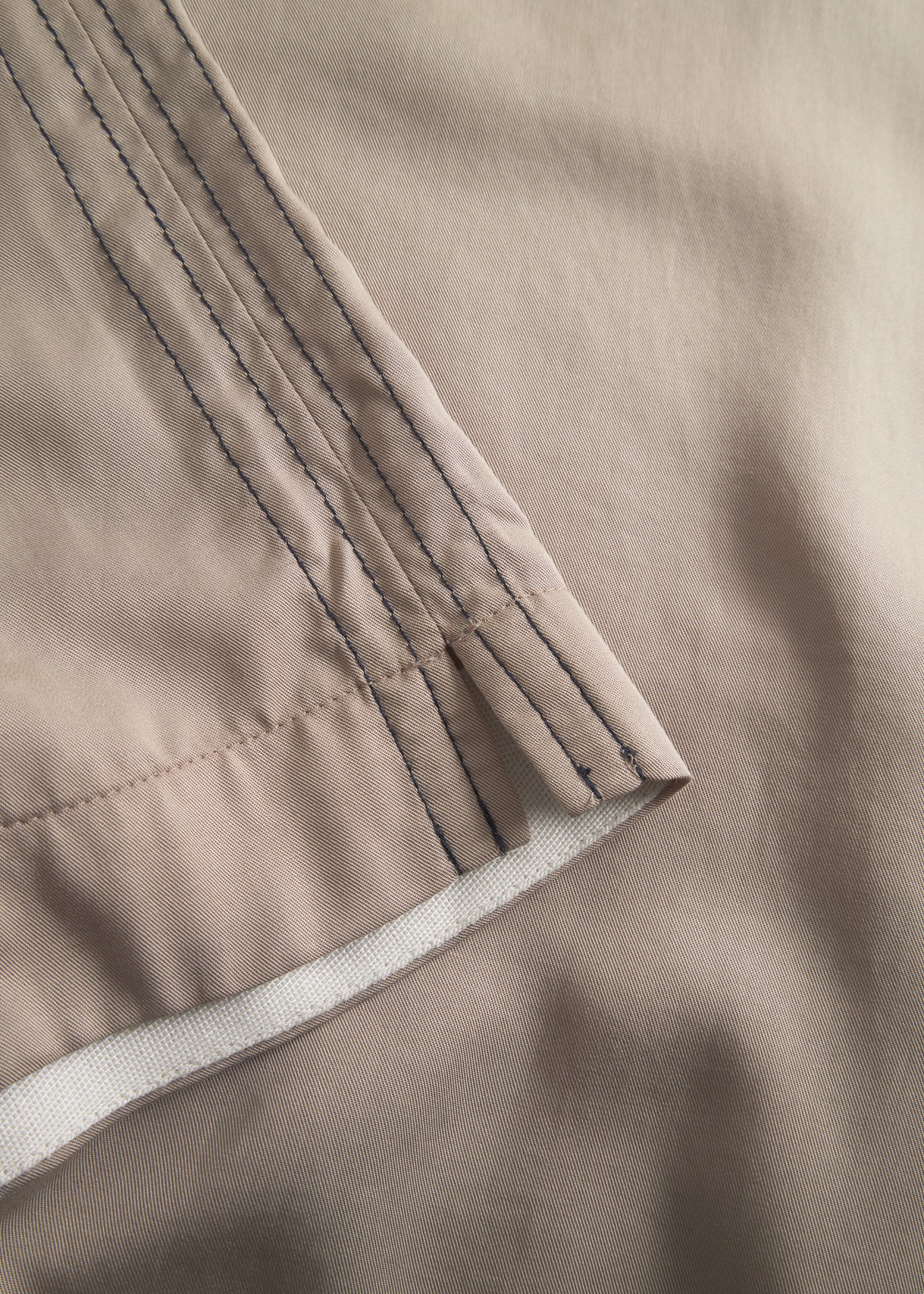 WIDE LEG DRAWSTRING TENCEL TROUSERS LIGHT KHAKI