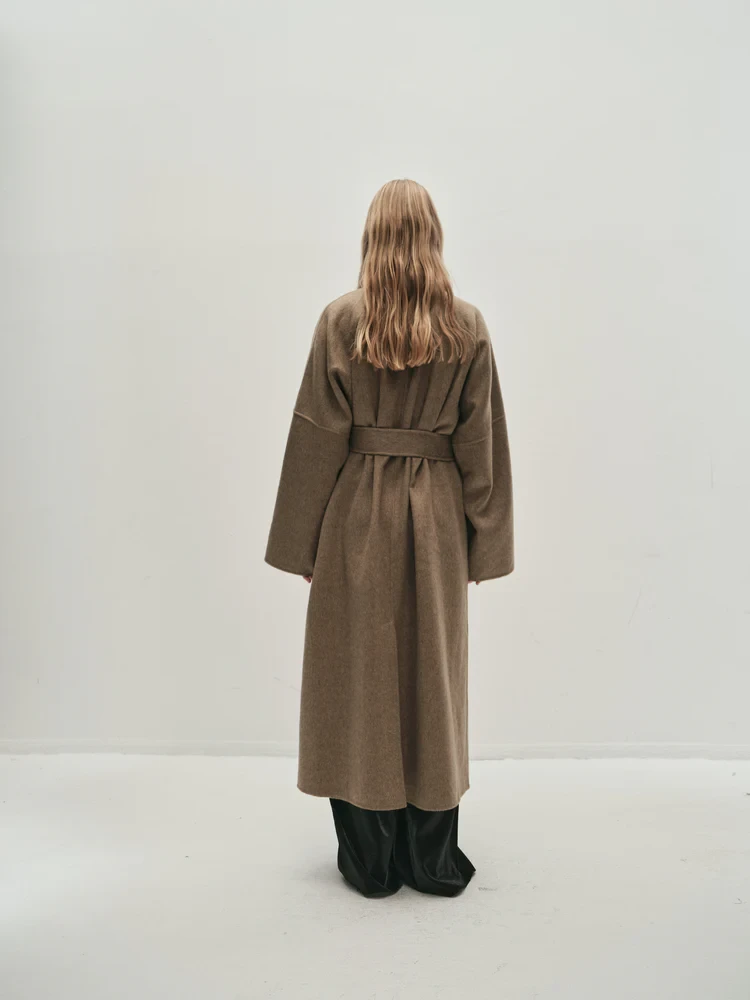 JULIET LONG COAT IN MOLE