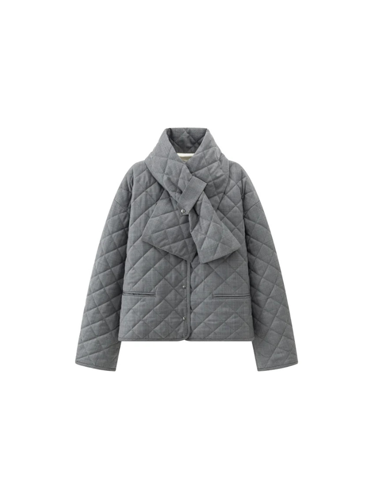 KALA CHECKED JACKET IN GREY