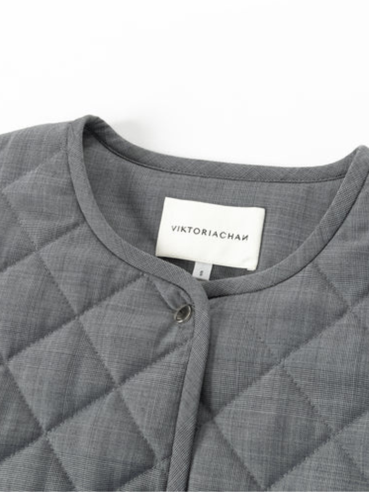KALA CHECKED JACKET IN GREY