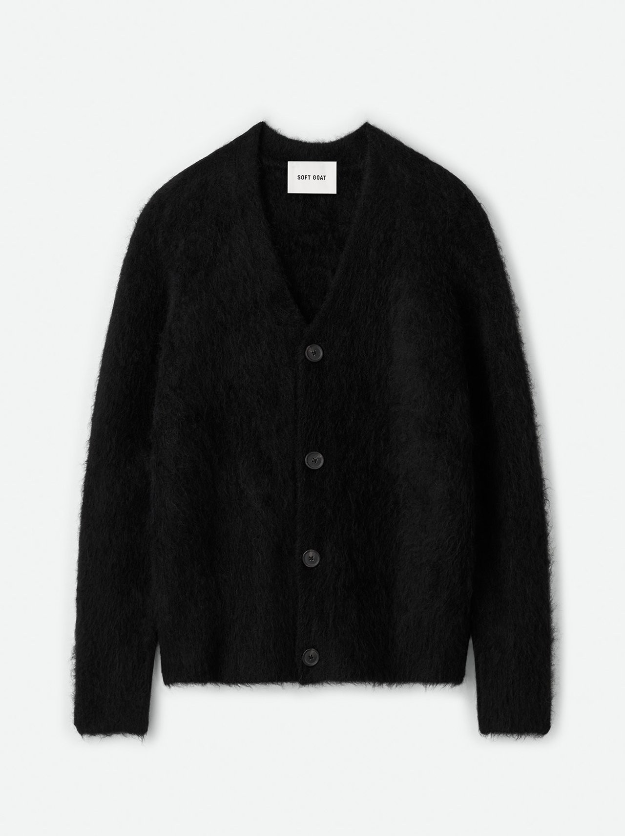 MEN'S ALPACA CARDIGAN BLACK