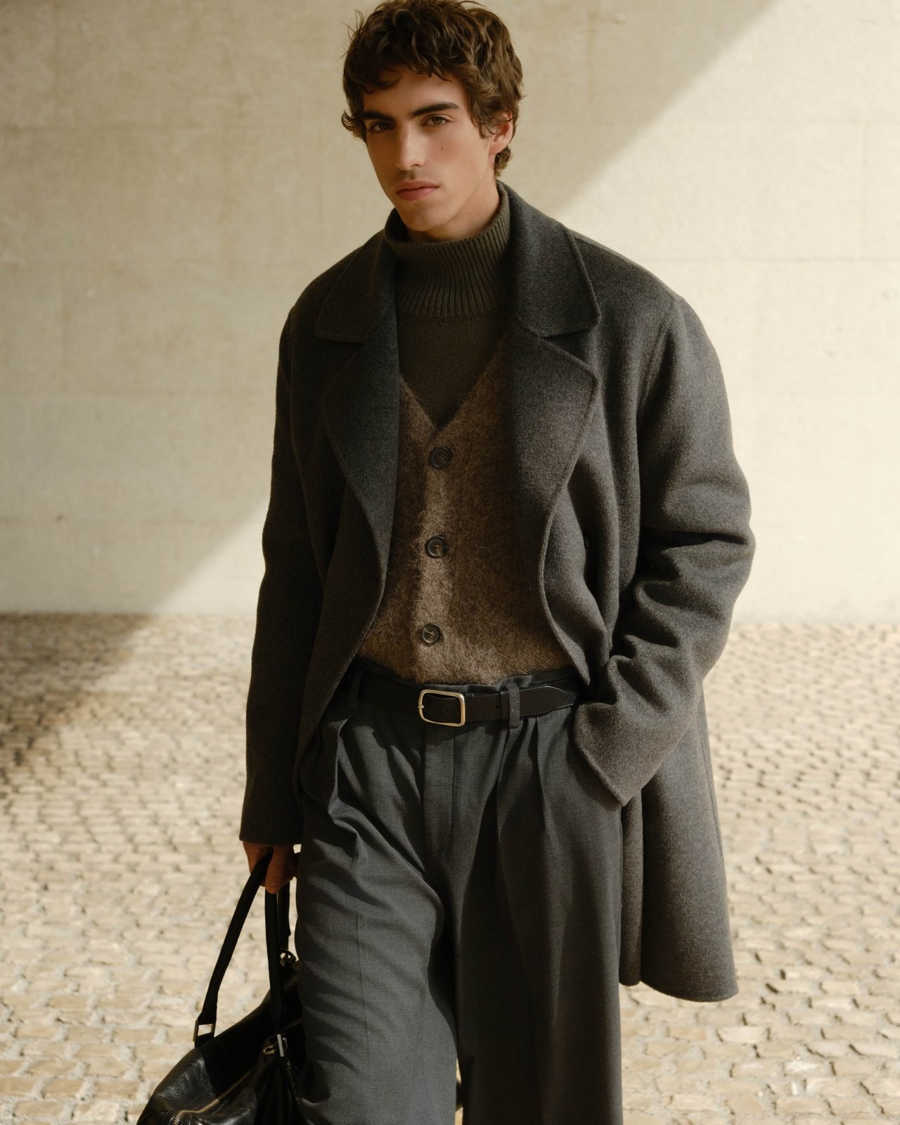 MEN'S ALPACA CARDIGAN WOOD