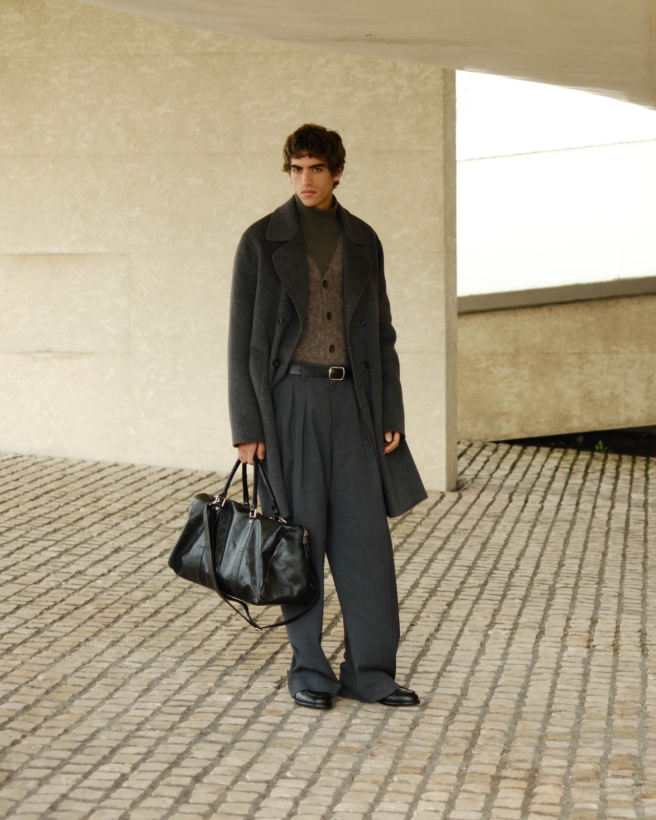 MEN'S ALPACA CARDIGAN WOOD