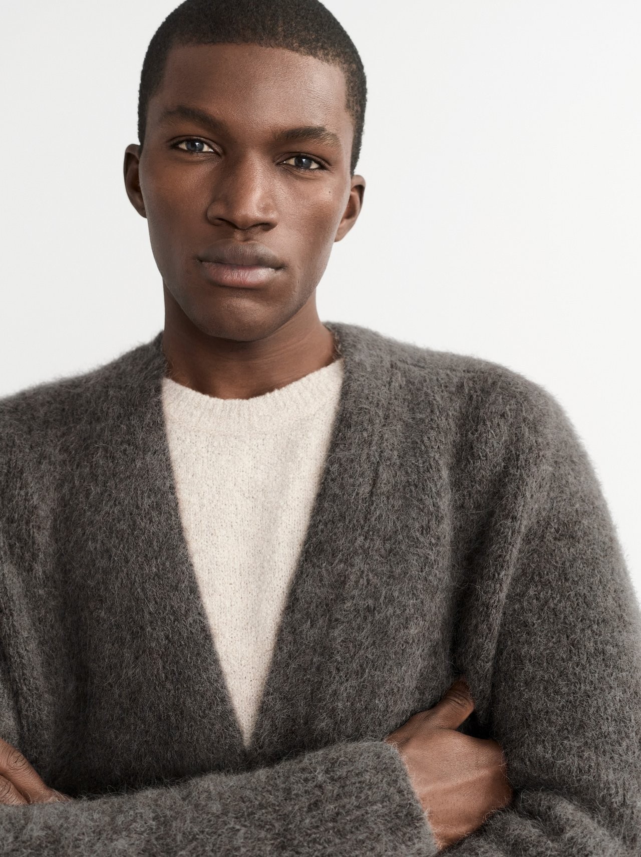 MEN'S ALPACA CARDIGAN WOOD