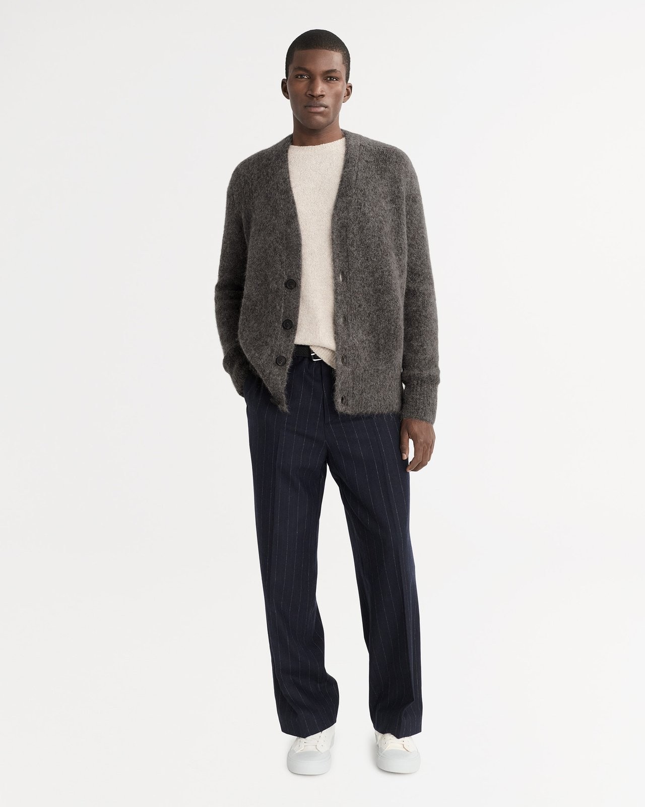 MEN'S ALPACA CARDIGAN WOOD