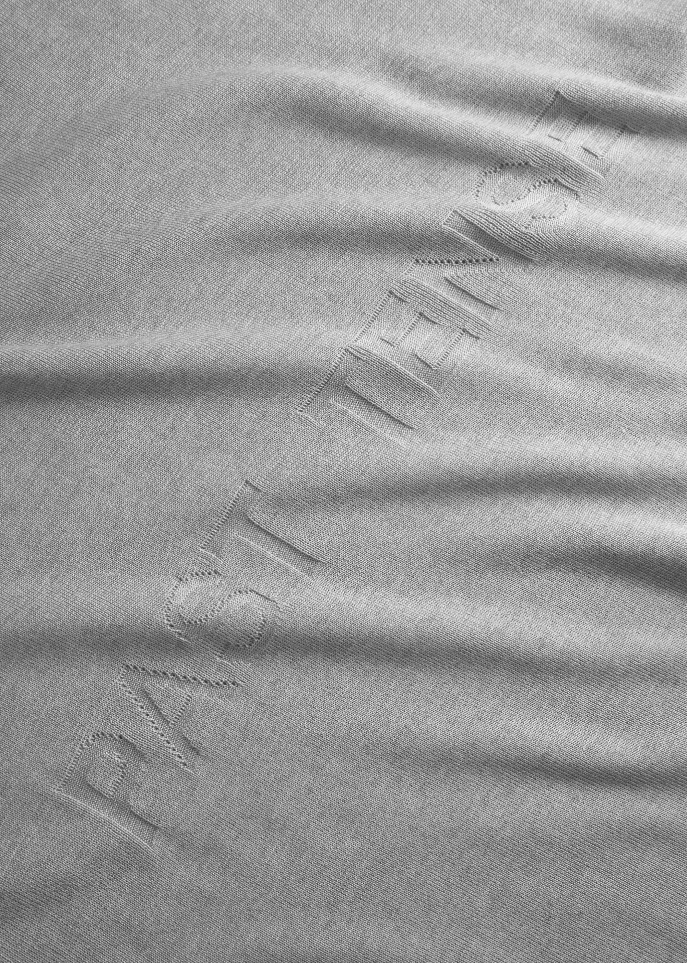 MILANO KNIT CREWNECK T-SHIRT IN GREY MELANGE