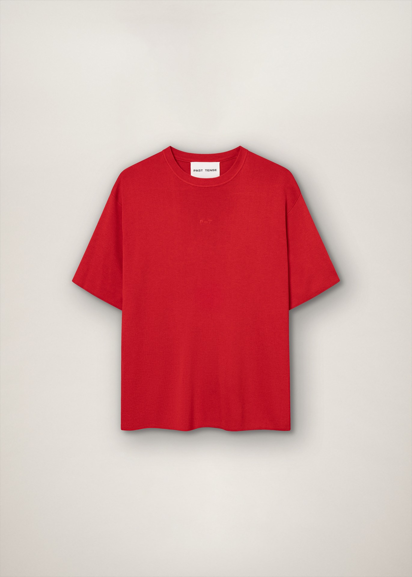 MILANO KNIT CREWNECK T-SHIRT IN RED