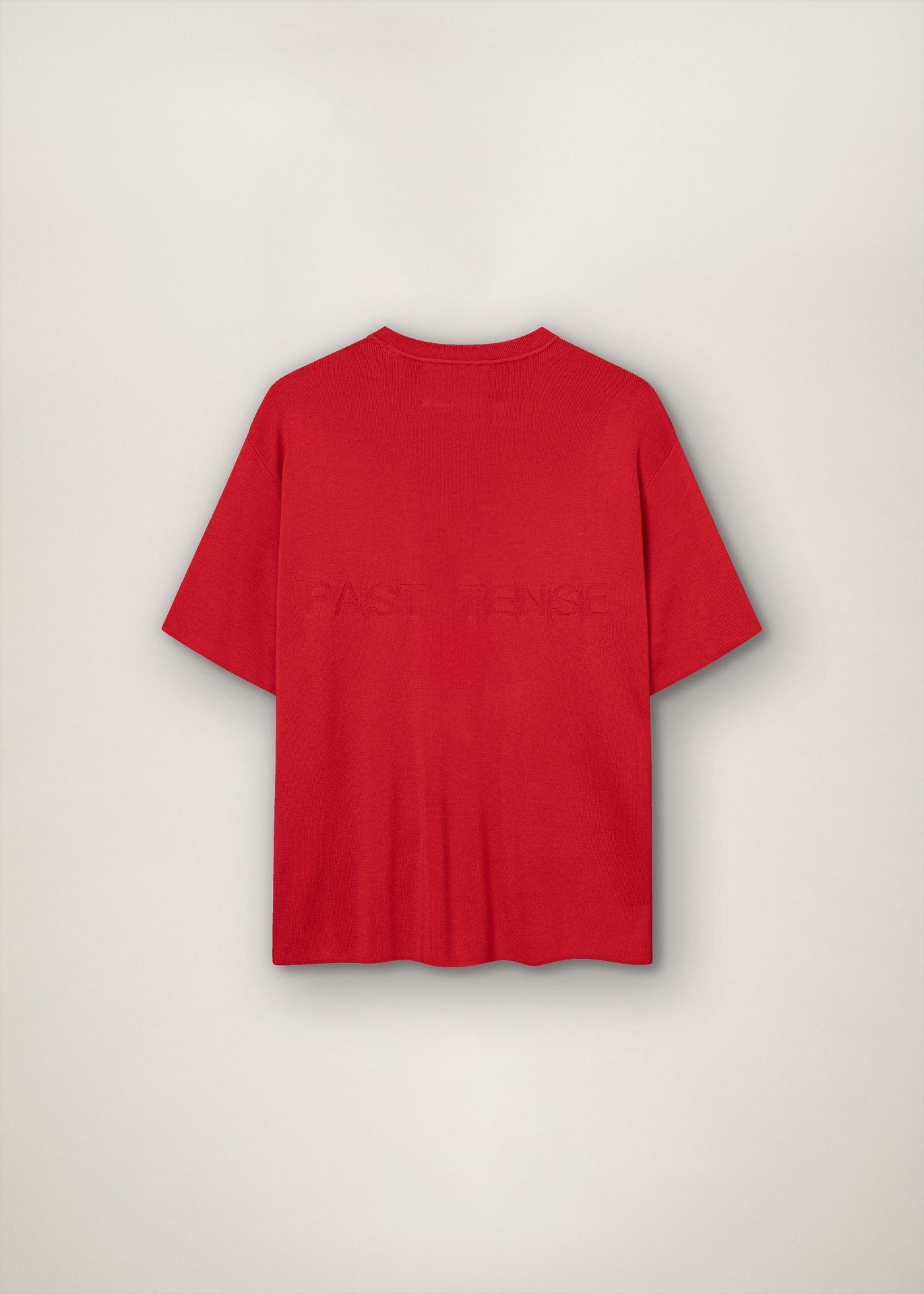 MILANO KNIT CREWNECK T-SHIRT IN RED