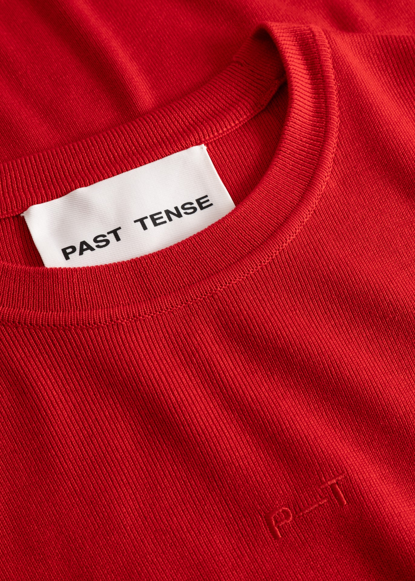 MILANO KNIT CREWNECK T-SHIRT IN RED