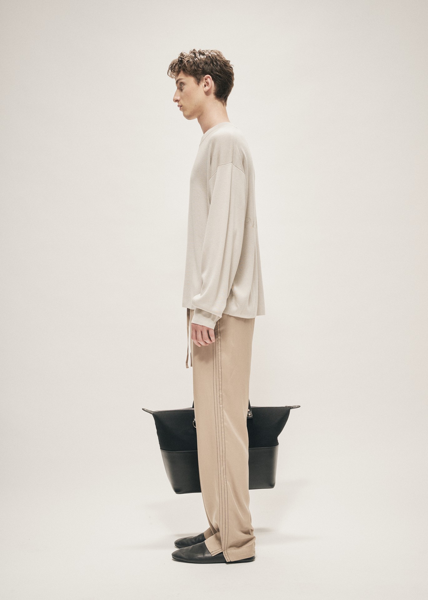 MILANO KNIT MOCKNECK SWEATER LIGHT KHAKI