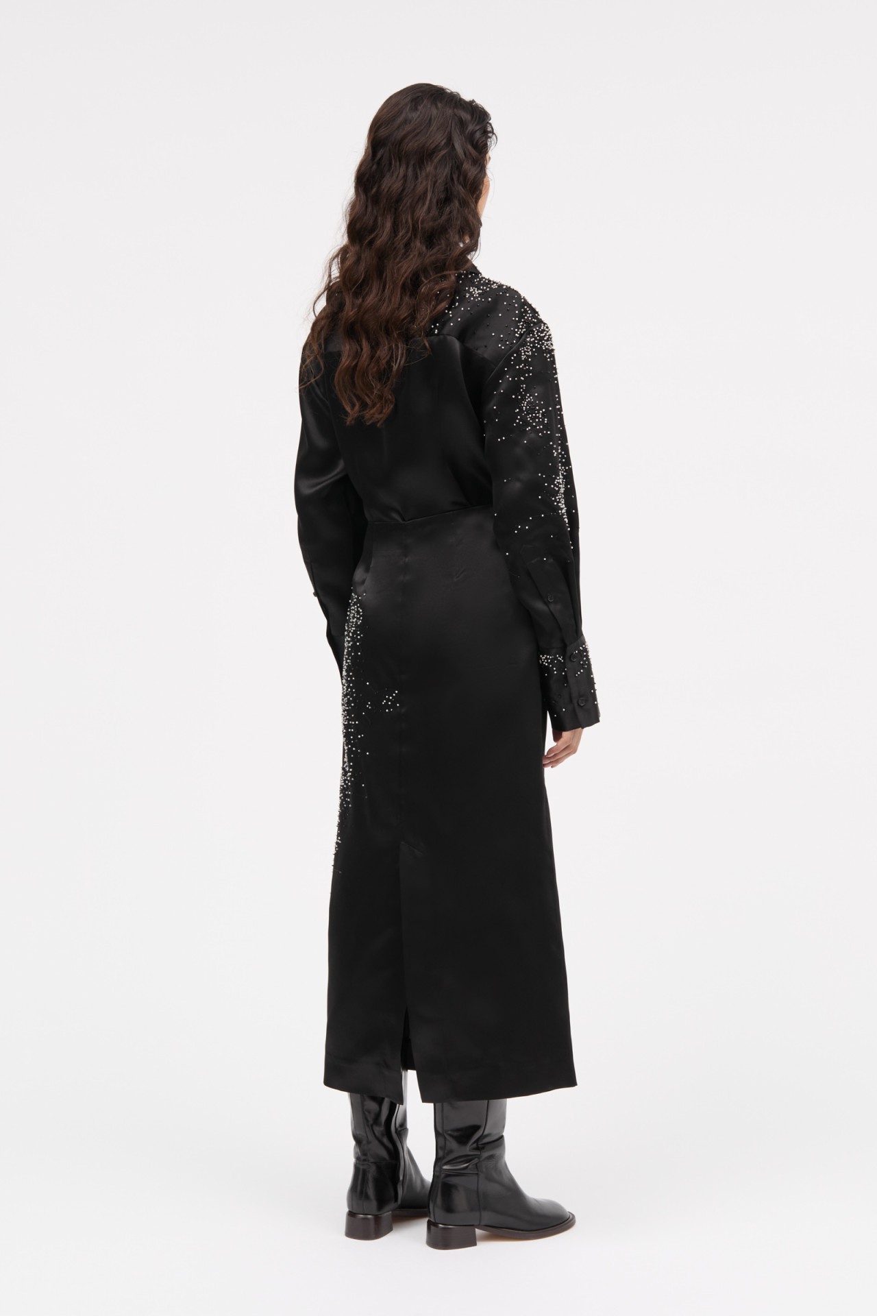 NURI SILK SKIRT IN BLACK