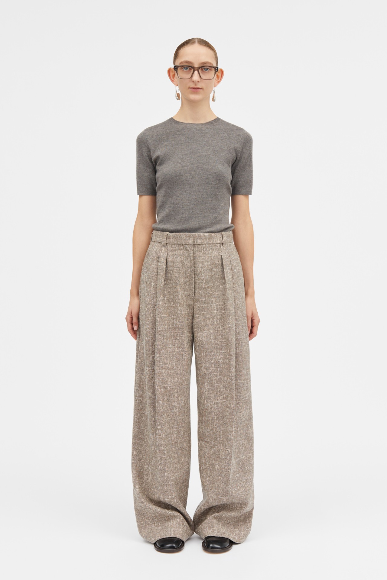 PORTLYN STRUCTURE WOOL BLEND IN CINNAMON MELANGE