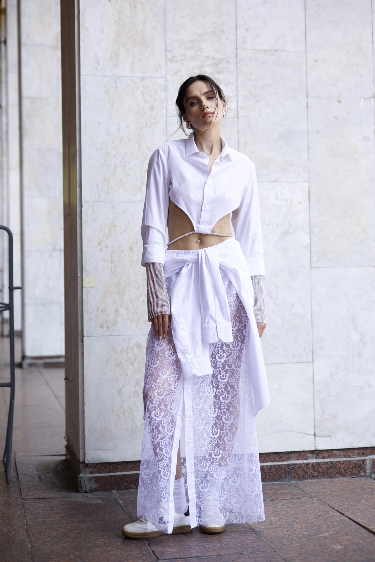 REDESIGNED SHIRT 154 IN WHITE