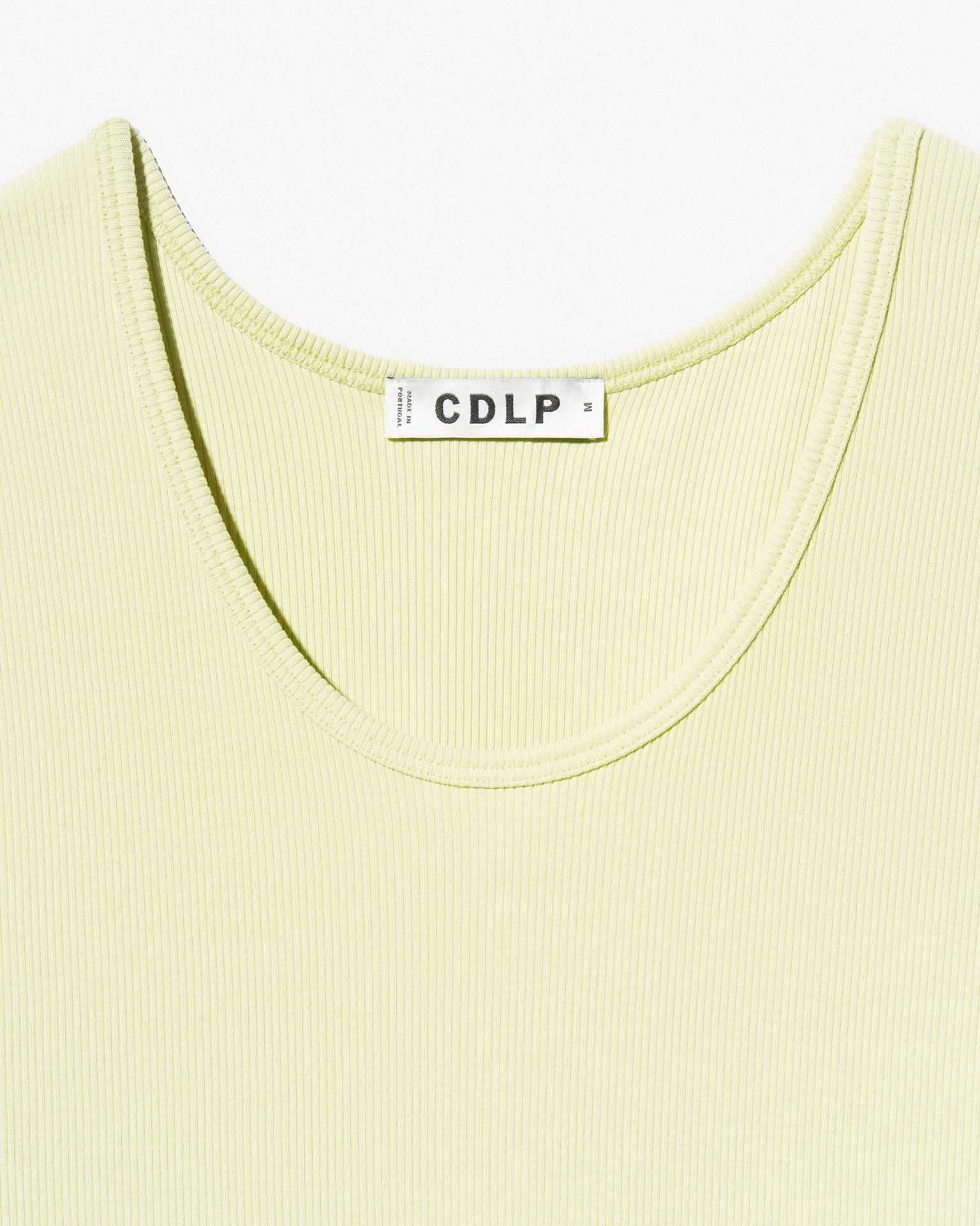 M - RIB TANK TOP IN LEMON GRASS