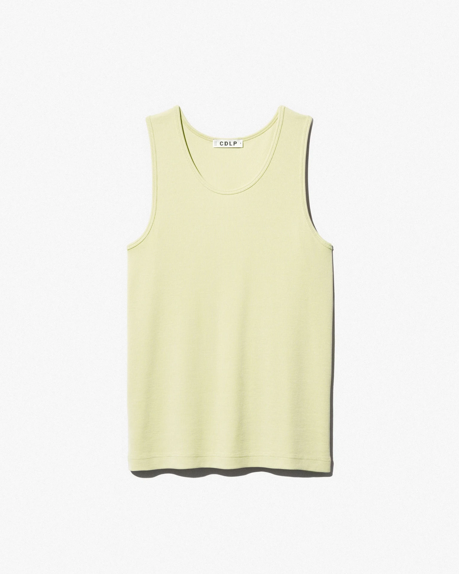 M - RIB TANK TOP IN LEMON GRASS