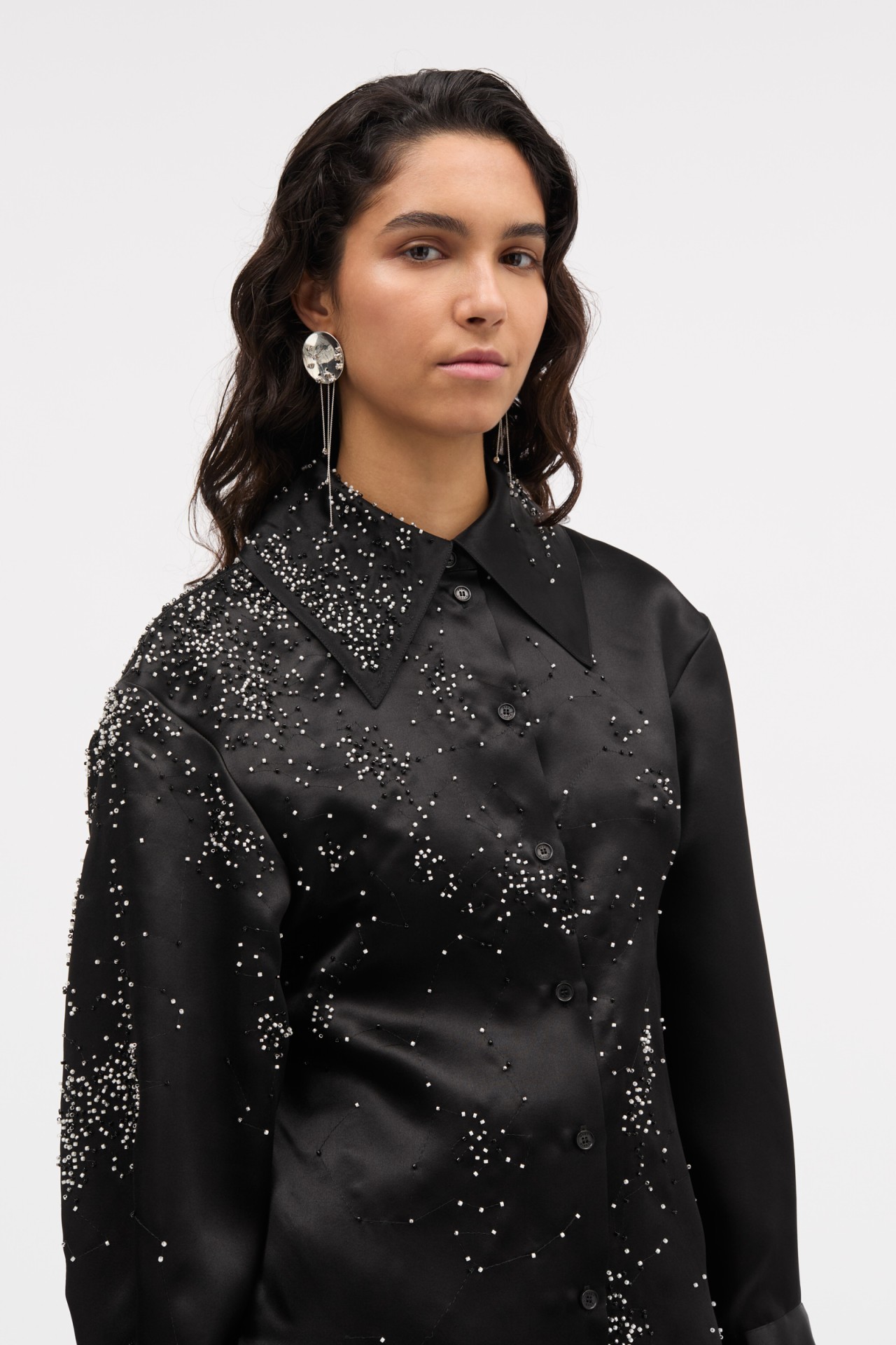 SALL SILK SHIRT IN BLACK
