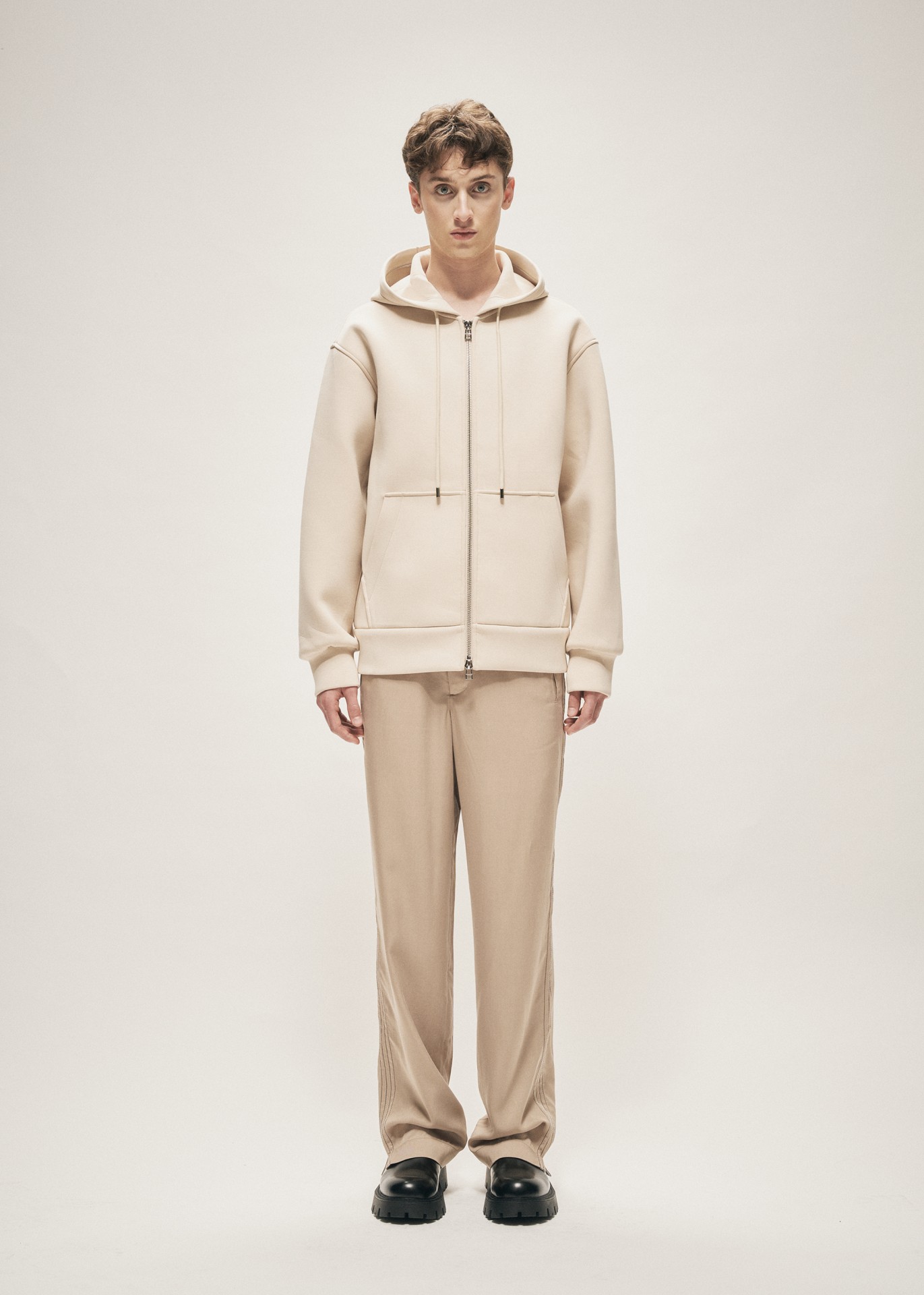 SCUBA HOODED SWEATERSHIRT LIGHT KHAKI